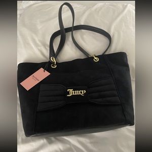 Juicy couture velour black bag